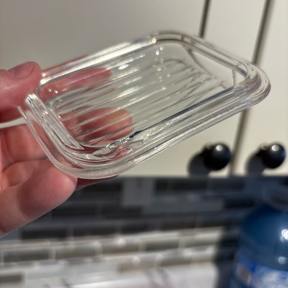 Vintage Pyrex Delphite Blue Fridge Primary Red Fridgie - Picture 12 of 16